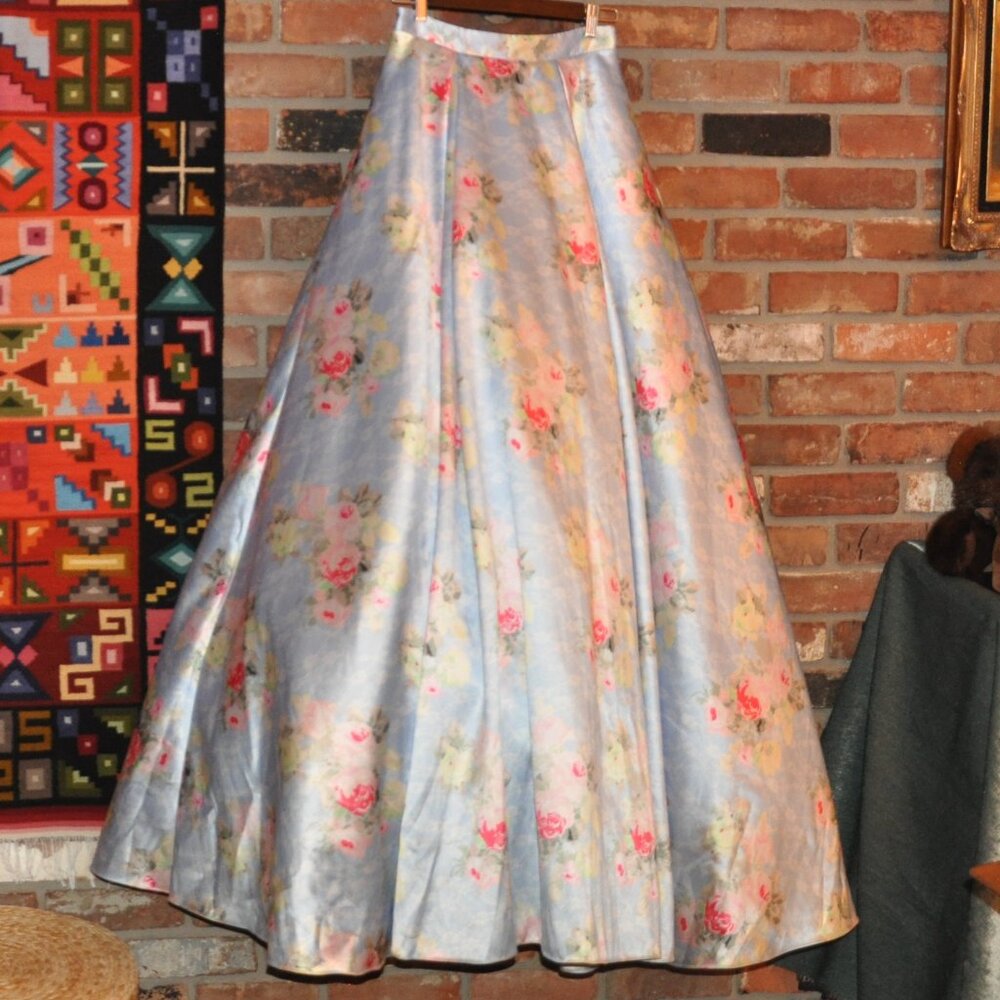 Angela & Alison Rose Floral Ballgown Maxi Skirt Long Full Crinoline Grad Prom 4